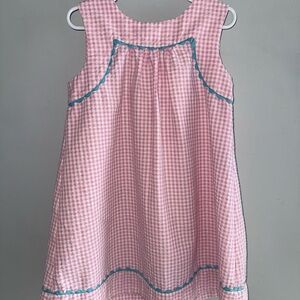 Pink and Blue Gingham Girls Dress